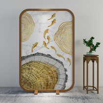Modern simple Chinese screen partition Entrance home occlusion Living room bedroom household hotel custom solid wood seat screen