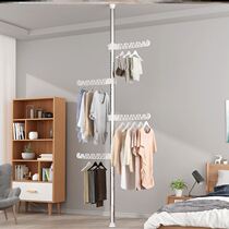 Creative indoor storage rack multi-purpose multifunctional telescopic drying rack stand upright support rod vertical load-bearing