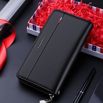 Paul organza bag for men and women Multiple screens genuine leather Jane about large capacity cards bag wallet integrated credit card bag