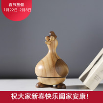 Twelve zodiac chicken solid wood music box music box girl girl birthday gift several people design original lettering