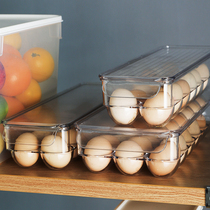 Food grade egg storage box with lid kitchen refrigerator food crisper egg grid egg tray rectangular egg box