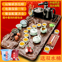 Tea set set home living room integrated fully automatic simple kung fu tea cup set tea table solid wood tea tray