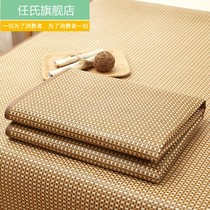 Summer rattan mat Ice Silk student dormitory single bed household baby children foldable double-sided three-piece pillow