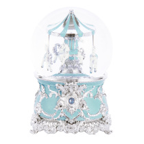 JARLL Crystal Ball Carousel Music Box Music Box Sky City Girl Girls Day Valentines Day Gift