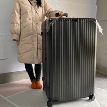 Large 100 inch suitcase large capacity aluminum frame 90 pull bar case large size suitcase with strong and durable muted luggage