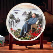 Great Man Mao Chairman Bone Porcelain Decoration Plate Pendant Office Desk Home Decoration Jewelry Plate Living Room Porch