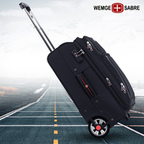 Swiss army knife luggage case men's Oxford cloth luggage strong and durable padded suitcase 20 inch big wheel leather box
