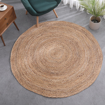 Vietnamese water reed handmade rattan straw mat Bedroom round carpet Bedside blanket Living room coffee table floor mat Photography decoration