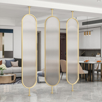 Nordic light luxury screen Changhong glass simple modern meeting area Iron entry entrance entrance living room rotating partition wall
