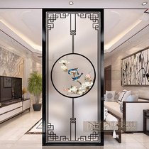 New Chinese style Simple modern living room screen Bedroom kitchen wash partition wall Entrance door decoration Frosted glass