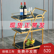 Dining car stainless steel tea kitchen commercial mobile hotel home three-story restaurant restaurant food delivery wine trolley