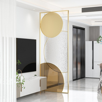 Simple entrance entrance door cover living room metal home decoration Nordic art stainless steel screen partition