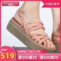 Crocs Crocs official website sandals womens shoes 201 summer new thick-soled beach shoes thin belt casual shoes 206751