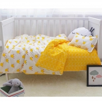 Custom pure cotton cloth Nordic Wind baby quilt cover Three-four sets of childrens bed Cartoon Wind Quilt covered by a single removable wash