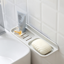 Bathroom punch-free soap box incognito suction cup Wall-mounted soap box creative drain toilet soap box soap holder