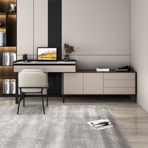 Italian light luxury Rock board desk modern simple home desk study writing desk locker integrated computer desk