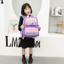 New schoolbag primary school girl girl one-three six-year Princess female Light Children waterproof Ridge burden reduction backpack