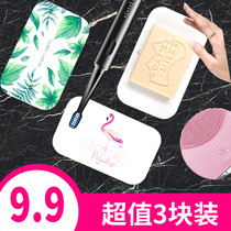Natural diatomaceous earth soap pad absorbent quick-drying soap pad toilet bathroom non-slip moisture-proof soap box creative soap holder