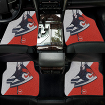  Tide brand car foot pad silk ring monolithic personalized car foot pad main driving carpet Mens and womens car mats universal models
