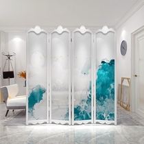Screen partition living room modern simple porch cover bedroom mobile folding light luxury Nordic hotel solid wood folding screen