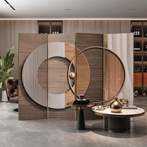 Screen partition living room modern simple cover office entrance bedroom folding mobile wood grain decoration folding screen