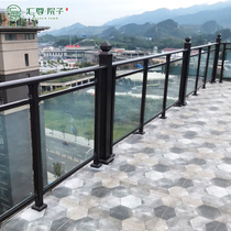  Huizun balcony guardrail Zinc steel glass fence safety villa community safety guardrail