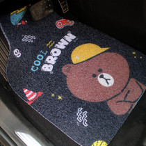 Car foot pad silk ring universal carpet female anti-dirt pad car inner protection pad cartoon floor mat single piece car pedal pad