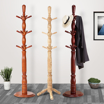 Hangers Coat rack Floor-to-ceiling solid wood floor-to-ceiling household hangers Bedroom living room hangers Modern simple assembly