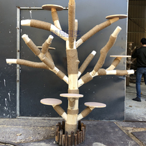 Cat climbing frame cat nest cat climbing tree integrated solid wood cat climbing log dead tree trunk pet tree custom simulation tree