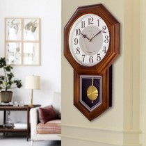 Chinese style hanging clock Living room Classical gossip bell China Wind clock Home Creative Creative Whole Point Newspaper Time Clocks Big Hanging Watch