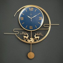 New Chinese 2022 new light lavish pure copper hanging clock Living room Atmospheric clock China Wind Home hanging wall fashion clock