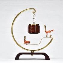 Tan Zong pure copper incense burner large household indoor Bluetooth audio hanging stove creative sika deer incense burner ornaments