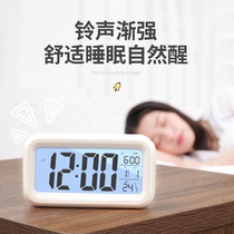 Alarm clock silent student bed head night light electronic alarm creative personality lazy child intelligent digital multi-function