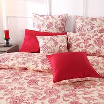 Red Crane Satin Four Pieces of Red-ceramic Wedding Bed Line Bed Sunked by Bed