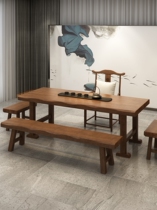 New Chinese tea table and chair combination modern simple all solid wood tea tea table Zen home Tea Table 1 meter 8 coffee table