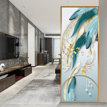 Modern simple screen partition living room entrance into Nordic art glass bedroom bathroom partition wall decoration