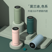 Antarctic smart thermos cup female mini portable small small student simple male water cup with temperature display