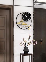 New Chinese timepiece hanging bell living room personality creative fashion home clock art china wind hanging wall muted decoration