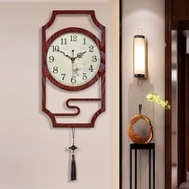 New Chinese hanging bell retro Chinese wind fields Garden hanging table minimalist Decorative Clocks Home Living Room Silent Creative Clock