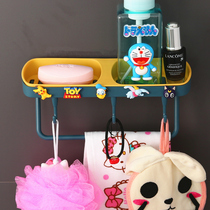Soap box rack double drain toilet wall hanging non-perforated Cartoon creative personality cute bathroom shelf