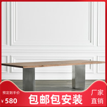 Industrial Wind Small Solid Wood Meeting Table Strip Table Bench Table Modern Minimalist Log Desk Subcustom