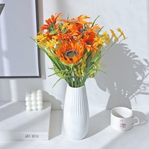 2021 New Year sunflower simulation flower New Year festive fake flower living room dining table decoration floral ornaments