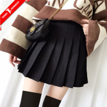  TK maternity skirt black autumn and winter high-end maternity clothes 2021 new female short skirt woolen pleated skirt skirt