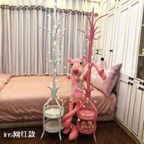  Coat rack Floor-to-ceiling bedroom net red simple modern wrought iron hanger foyer coat rack indoor vertical drying rack