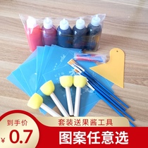 Jam painting mold set Send special sauce tools Creative plate decoration transfer cloth Kitchen three-dimensional printing word flower jam paper