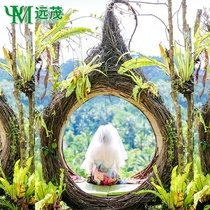 Creative Net red rattan nest bed swing outdoor sofa hammock hanging Bali swing bird cage chair