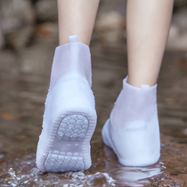 Rain boots rain cover womens silicone rain boots cover wear-resistant thickening childrens rain shoes cover non-slip water shoes mens waterproof cover