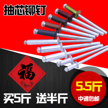 Core pulling rivets Pull rivets Aluminum national standard pull rivets Willow rivets Latin flat head round head rivets 5 kg in bulk
