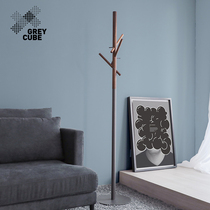 Solid wood coat rack creative hangers floor bedroom black walnut clothes shelf living room home Nordic hanger