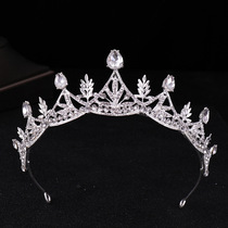  Crystal bridal headdress 2021 alloy hair accessories beauty leaf shape retro Western style watch out for all-match literary trend